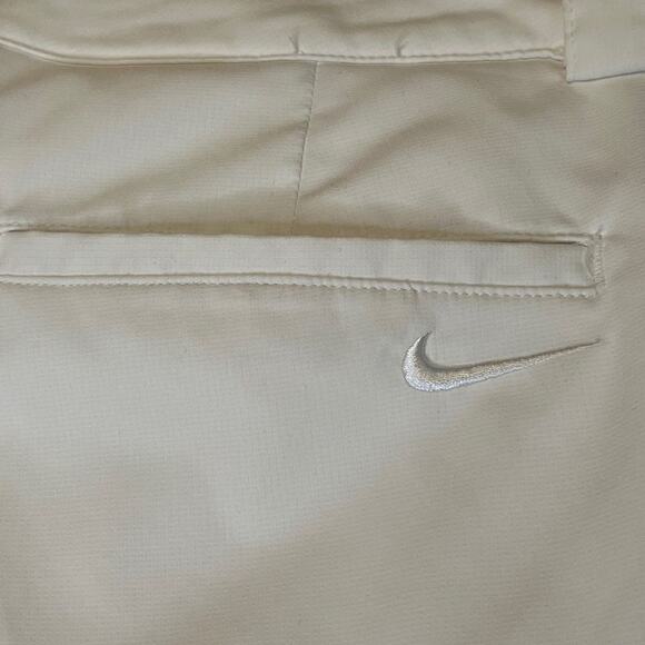 Nike Golf womens pants Tour Performance Dry Fit white crop length pockets Sz 12 - Picture 8 of 10